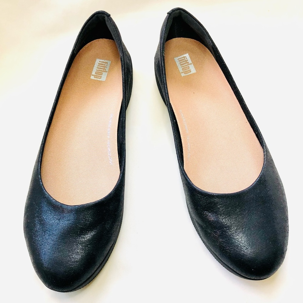 Fitflop Superballerina Glitzy Black Size 8